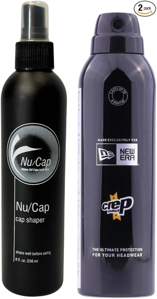 Cap Shaper Spray 8 Fl Oz with Headwear Protection Spray - Repel Stains from Caps &amp Hats 200 ml - Cleans All Types of Hats and Caps - Headwear Reshape Your Hat Spray Makes Old Cap Look New