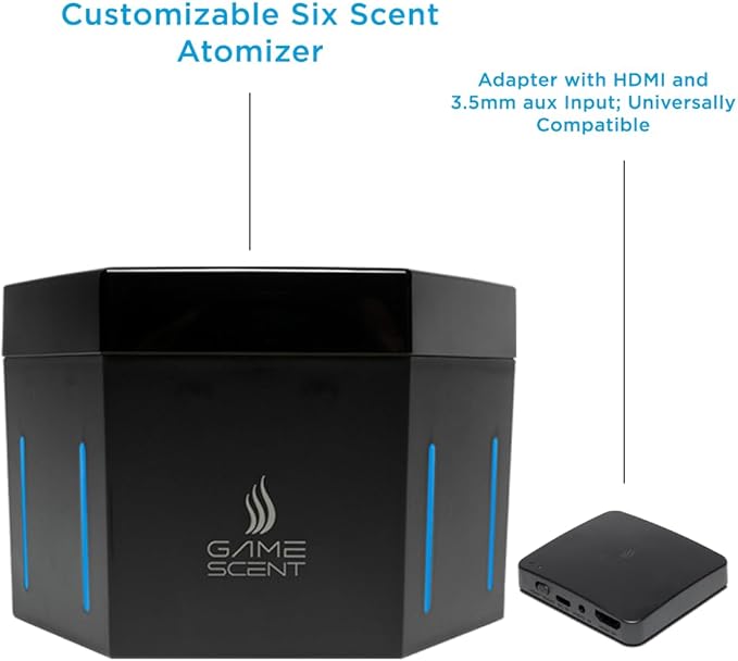 GameScent Automated Gaming Scent Atomizer Automatically Releases scents associated with Events in The Game (gunfire Explosions Racing Forest Ocean Clear air scents Included.