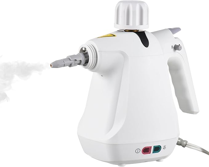 1000W Portable Handheld Steam Cleaner High Temperature Pressurized Steam Cleaning Machine with Brush Heads Measuring Cup for Kitchen Furniture Bathroom Car