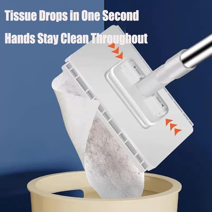 Mini Mop Cloth Changing Mop No Wash Lazy Mops Wet and DryConvenient Automatic Cloth Changing Mini Easy Mopping Flat Dust Mops for Small Spaces (2 Set)