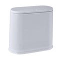 Narrow Garbage Can Trash Can with Lid Small Press Type Wastebasket Garbage Container Bin for Craft Room Toilet Home Entryway Grey