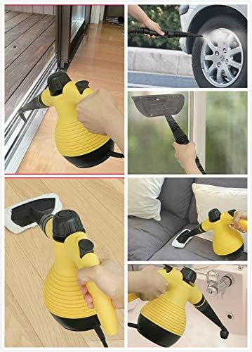 Mallofusa Portable Steam Cleaner Multi-Purpose Handheld Steam Cleaning Tool for Bathroom Kitchen Office Sofa Car Cleaning and Disinfecting No Chemicals Yellow
