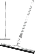 LGJJ Floor Spatula Broom 17 Rubber Spatula with 51 Aluminum Rod for Bathroom Tile Garage Concrete Deck Shower Glass Window Cleaner Spatula Broom for Home Flooring