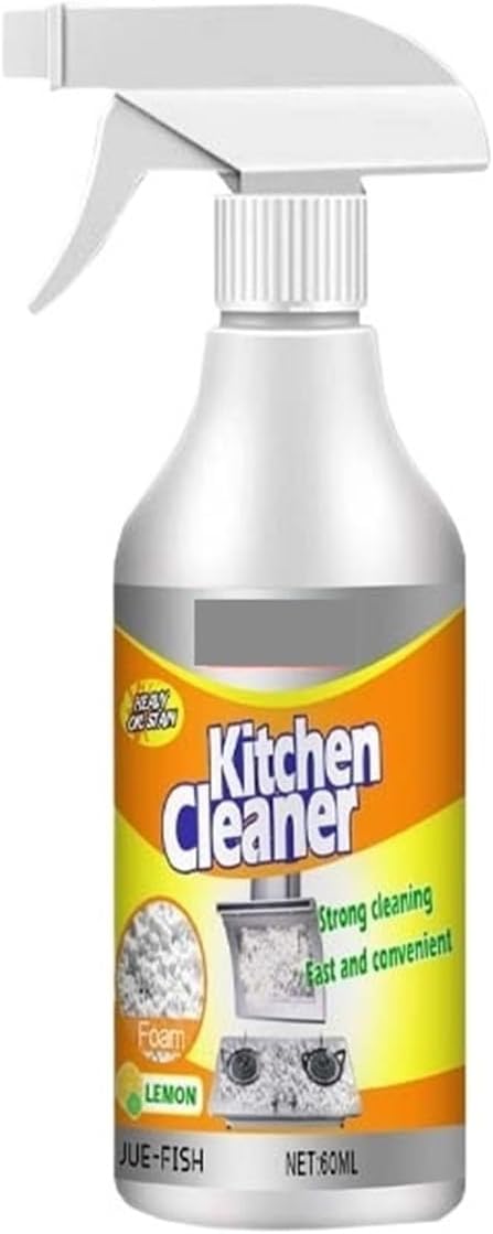 Kitchen Grease Cleaner - Compatible with Durdao 60ml Heavy-Duty Grease Remover Powerful Degreaser Cleans Racks Ovens and Stoves Household Stove Cleaning Spray(1pcs)
