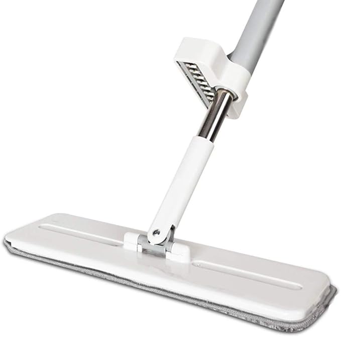 Mop-Microfiber Flat Mop Stainless Steel Handle with Extension Reusable Mop Pads
