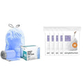 Plasticplace Custom Fit Trash Bags Simplehuman Code H Compatible Tinted Blue Drawstring Garbage Liners 8-9 Gallon 30-35 Liter 18.5 x 28 &amp simplehuman Code H Custom Fit Drawstring Trash Bags