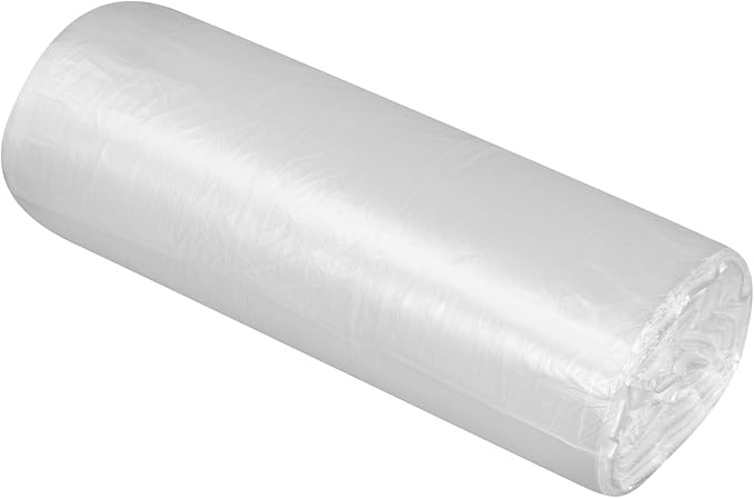 Restaurantware-RW Clean 55 Gallon Trash Bags 100 Light-Duty Garbage Can Liners- Fits 55-60 Gallon Trash Cans Stretchable Clear Plastic Bin liners with Star Seal Bottom