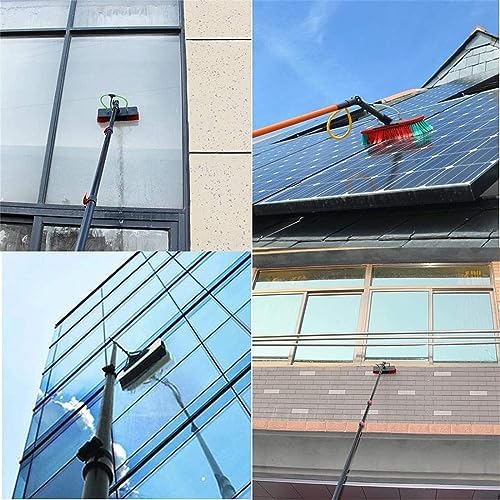 Glass Cleaning Brush Home Water Fed Telescopic Pole Kit Solar Panel Brush Rotating for Photovoltaic PanelWater Fed Pole Kit Window and Solar Cleaning Pole Water Fed Telescopic Brush Windo