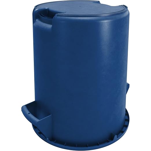 SPARTA Bronco Waste Container Trash Container Round Trash Bin for Disposal 10 Gallons Blue (Pack of 6)