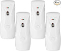 4-Pack Automatic Air Freshener Dispensers Aerosol Spray Machines Wall Mounted or Freestanding Adjustable Timer for Scent Release in Bathroom Office Commercial &amp Home – White