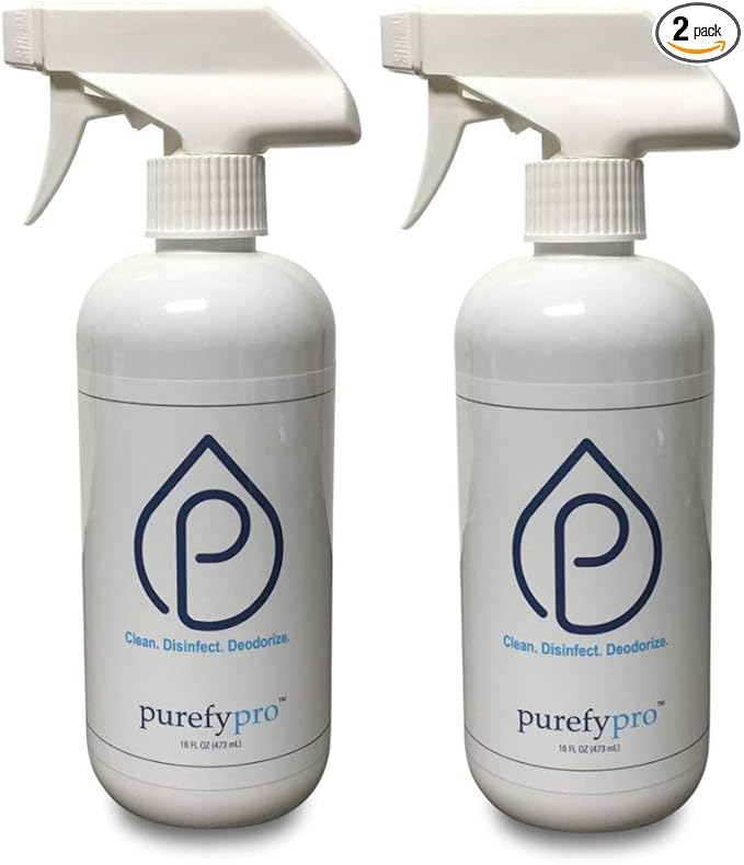 Purefypro Disinfectant Spray (500ml 2pk) Purefypro Disinfectant Spray (1.7oz 6 Pack) - No Rinse. No Residue. Kills 99.9999% Norovirus Flu Virus and Fungi Drug Resistant Germs.