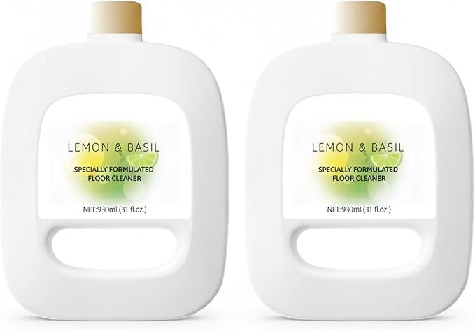 Floor Cleaning Solution Compatible With NARWAL Robot Vacuum And Mop Cleaner(Model Freo | Freo X Ultra). Residue &amp Streak Free.Deep Cleans For Multiple Hard Floors.LEMON &amp BASIL Scent(2 bottle)