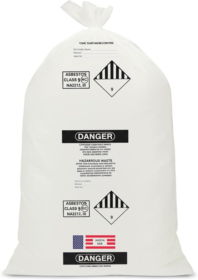 Asbestos Disposal Bags – 33 x 50 Clear Polyethylene 6 Mil Made in USA - Sandbaggy (1)