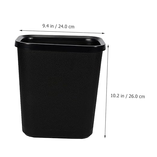 Thickened Plastic Simple Trash Can for Home and Bedroom Opening Garbage Container Bin for Living and Bathroom Wastebasket for Office Desk Sundries and Daily Use