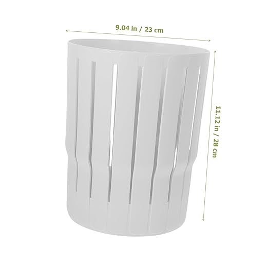 TIDTALEO Hollow-Out Small Trash Can Thick Open-Top Garbage Bucket White for Office Bathroom Bedroom Multi-Function Wastebasket
