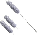 2.8M Extended Chicken Feather Duster Extendable and Curved Ceiling Cleaning Broom Home Electrostatic Dust Collector(2.8m 3PCS clothA)