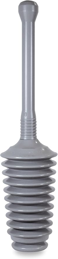 Master Plunger 500 &amp Toilet Brush Combo Set – Heavy-Duty Gray Toilet Plunger with High-Efficiency Brush and Holder – Durable Compact Bathroom Cleaning Kit