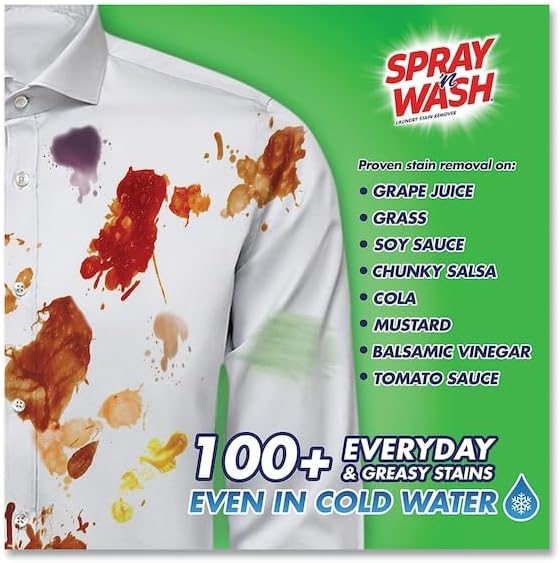 Spray'n Wash 00230 Stain Remover 22 oz Spray Bottle 12/Carton