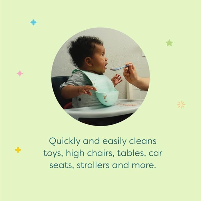 Babyganics Toy &amp Highchair Cleaner Spray Fragrance Free 17oz Spray Bottle Made without ammonia bleach phosphates phthalates or dyes Pack of 2.