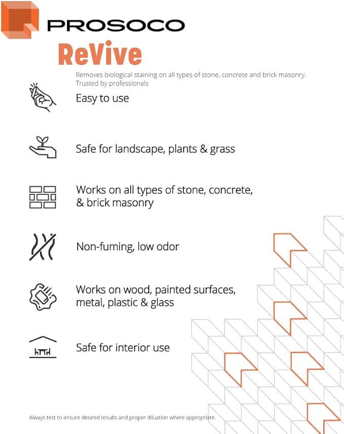 Prosoco ReVive - Headstone Gravestone and Monument Cleaner - Trusted by Professionals - (1-Gallon)