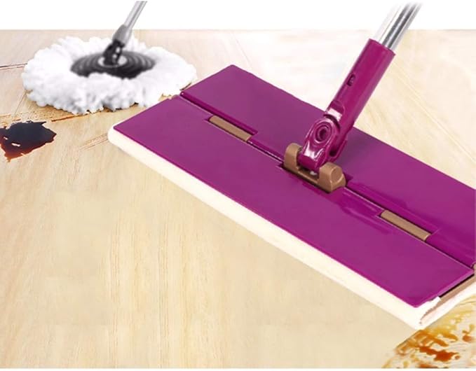 MopSelf Wringing Mop Lazy Flip Flat Mop 360 Spin Wet and Dry Flip Mop(D)