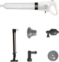 Declogger Toilet Drain Cleaner High Pressure Air Plunger with 3 Nozzles for Sink Bathtubs Pipe Clogs