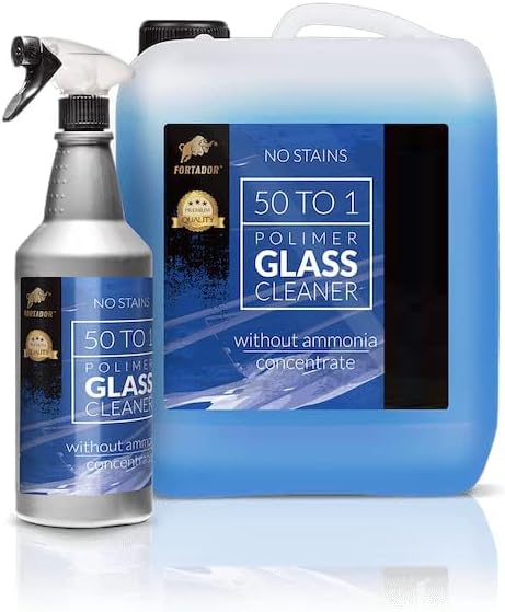 FORTADOR 50 to 1 Glass Cleaner Mirror Navigation Screen Cleaner Direct to glass/windows safe for tinted and non-tinted windows ammonia free