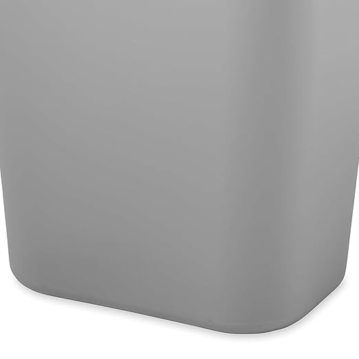 Rubbermaid 6 Pack 2955GRA Deskside Plastic Wastebasket Rectangular 3 1/2 gal Gray