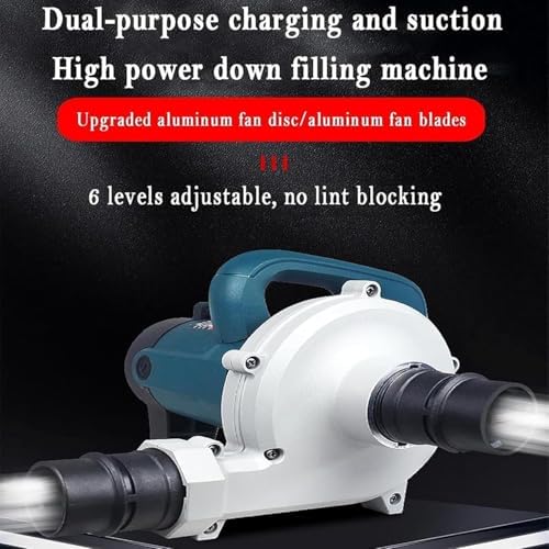 Electric Down Filling Machine - Feather Stuffing &amp Dust Extraction with Foot Control &amp 6 Speed Settings for Down Jacket Refurbishment &amp Upholstery Projects
