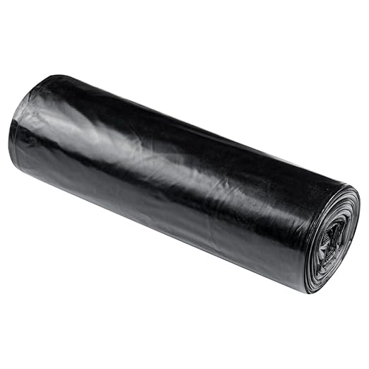 RW Clean 55 Gallon Trash Bags 100 Heavy-Duty Garbage Can Liners - Fits 55-60 Gallon Trash Cans Stretchable Black Plastic Bin Liners With Star Seal Bottom - Restaurantware