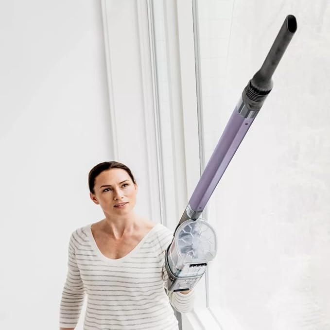Shark IX141H Pet Cordless Stick Vacuum with Anti-Allergen Complete Seal XL Dust Cup LED Headlights Removable Handheld 40min Runtime Grey/Purple 7.5 lbs (Renewed)