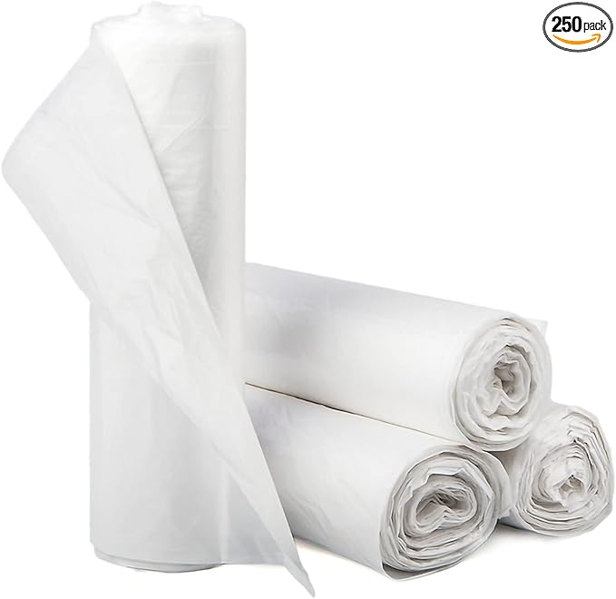 McKesson Trash Can Liners Medium Duty - Star-Sealed Bottom 12 mic - Clear 45 gal Capacity 40 in x 48 in 250 Count