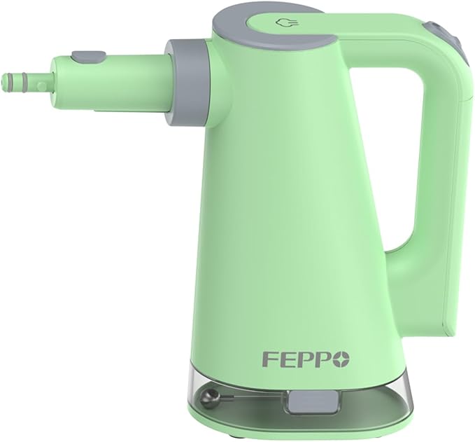 FEPPO Steam Mop Core Unit - Powerful Steam Cleaner for Floors Windows Kitchen Bathroom &amp More Detachable Handheld Design(Green)