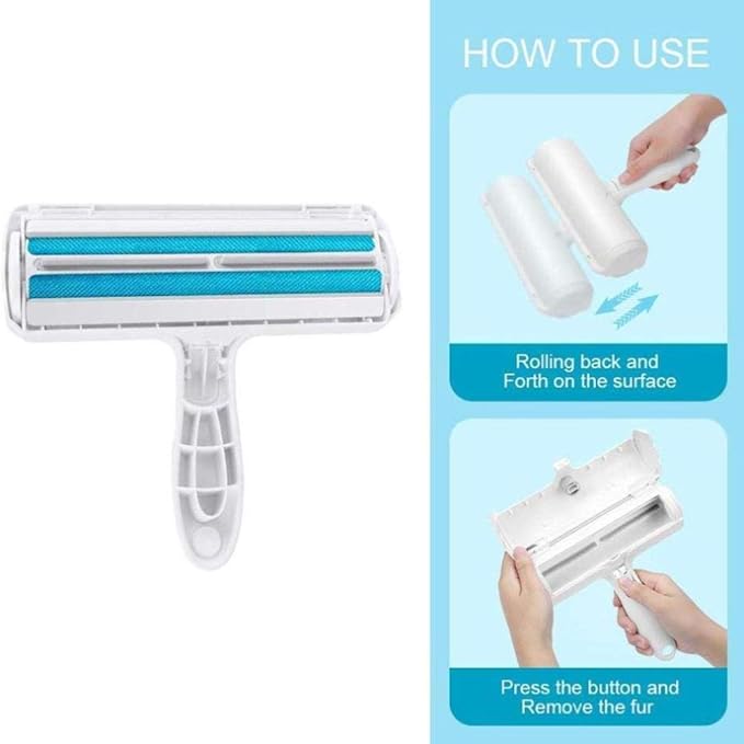 Pet Hair Remover Brushes Dog Cat Hair Brush 2 Way Pet Hair Remover Cleaning Brush Fur Removing Roller Lint Brush 1Pcs