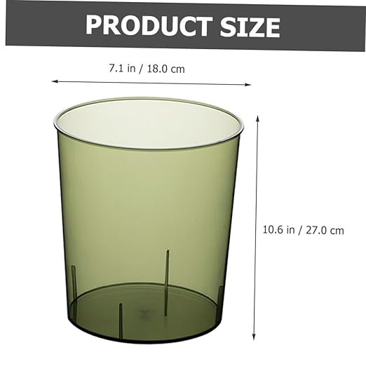 VICASKY Large Capacity Clear Trash Can for Home and Office Multi Function Wastebasket for Bathroom Kitchen Bedroom Simple Stylish Design and Sturdy Paper Bucket for Household Use