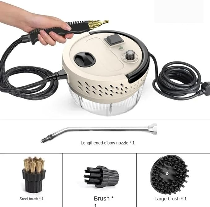 2500W Handheld High Temperature and Pressure Steam Cleaners 900 ml capacity 3 Bar with Brush Heads For Air Conditioning Kitchen Hood Steam Cleaning Machine