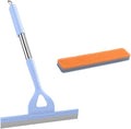 Shower Window Glass Wiper Silicone Cleaner Brush Bathroom Mirror Wiper Cleaning Accessories ﻿(Blue)
