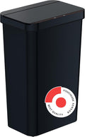 iTouchless Prime 13.2 Gallon Sensor Trash Can Durable Dent-Proof Construction Slim and Space-Efficient Automatic Bin Great for Kitchen Home Office Business Garage Black Color Plastic