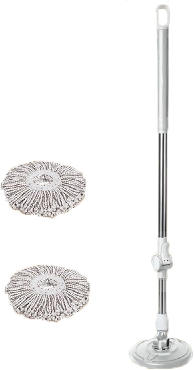mop Mop for Floor Cleaning Long Handled Microfiber Floor Mop Automatic Spin Drying 2 mop Heads for Kitchen Restaurant Bathroom 1.25m mops
