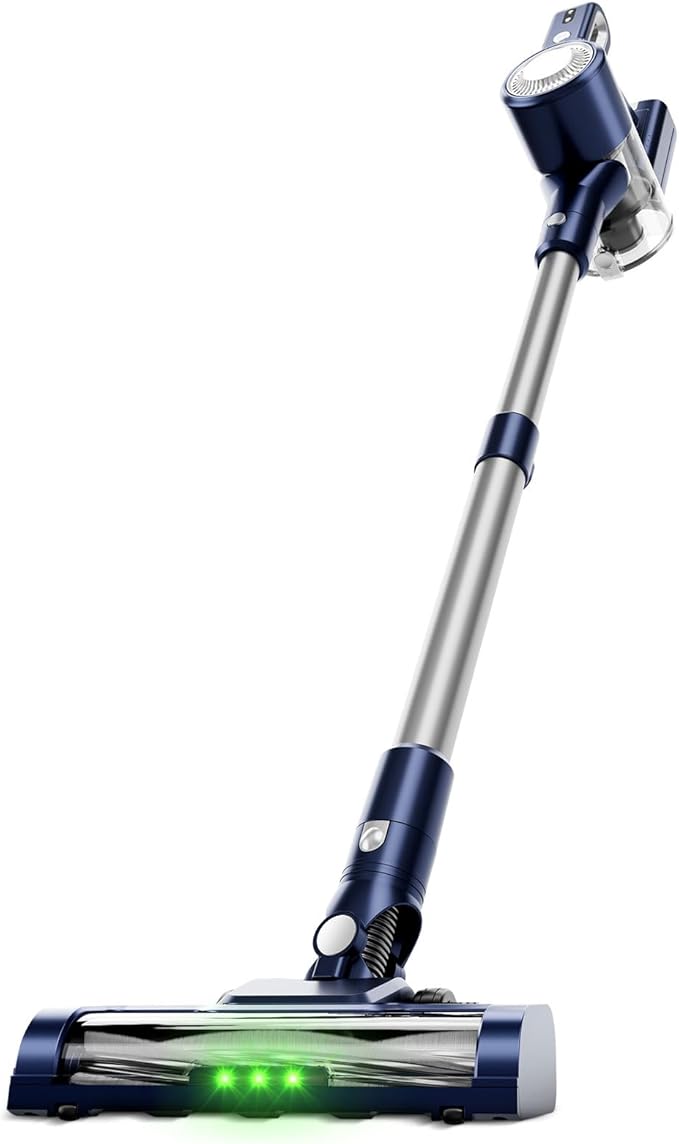 KIKETECH Cordless Vacuum Cleaner Stick Vacuum Cleaners for Home Handheld Vacuum Cleaners for Home for Pet Hair/Carpet/Floor (Grey Blue)