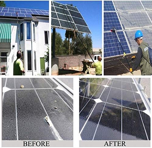 Glass Cleaning Brush Home Water Fed Telescopic Pole Kit Solar Panel Brush Rotating for Photovoltaic Panel3-12M Window Cleaning Pole Water Fed Telesbrush Extendable Cleaner Conservatory Ro