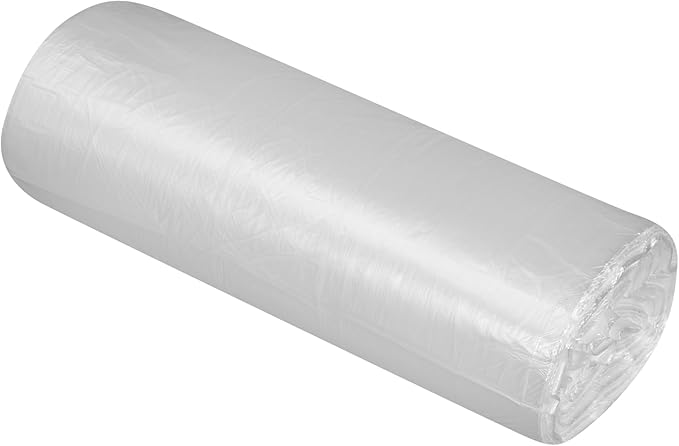 Restaurantware-RW Clean 20 Gallon Trash Bags 200 Standard-Duty Garbage Can Liners- Fits 20-30 Gallon Trash Cans Stretchable Clear Plastic Bin liners with Star Seal Bottom