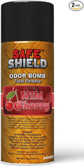 Wild Cherry Odor Bombs for Car Interiors - Automotive Odor Bomb with Sweet Fruity Fragrance - Neutralizes Unwanted Odors - 6 Ounce Can Pack of 2