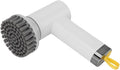 Focket Electric Spin Scrubber Cordless Electric Brush with 3 Replaceable Heads IPX7 Adjustable 2 Speeds for Bathroom Kitchen (White)