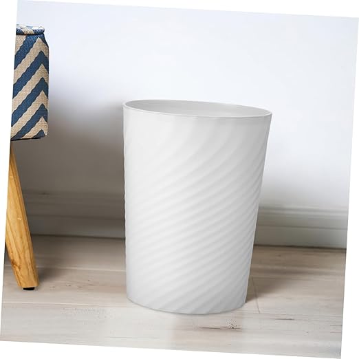 Plastic Trash Can Medium Wastebasket Bathroom Garbage Container Basket No Lid for Kitchen Office Bedroom Living