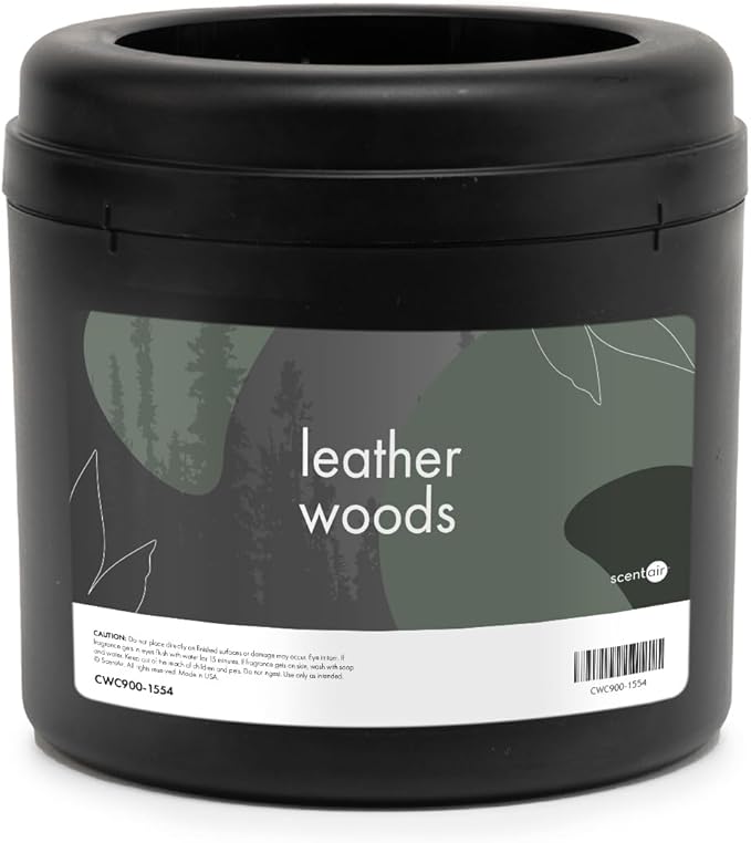 ScentAir Whisper Home Monthly Plug-in Refill Fragrance Cartridge for Home and Office Amazon Exclusive Leather Woods