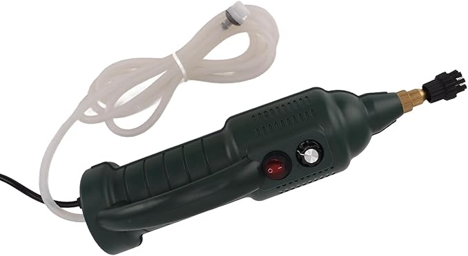 Handheld Steam Cleaner Highly Efficient Steam Cleaner 3BAR Air Pressure Portable Multi Purpose Intelligent with 2 Nozzles for Floor (Military Green US Plug 220V)