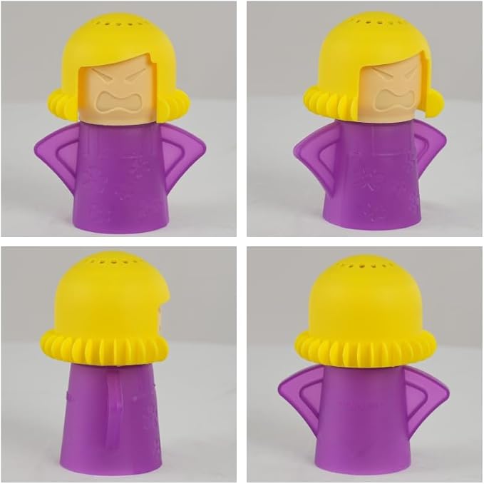 5 PCS Angry Mama Microwave Cleaners &amp Cool Mama Fridge Odor Absorber High temperature Steamer Cleaning Equipments Refrigerator Moisture Absorber &amp Freshener Holder For Kitchen Gadget Tools