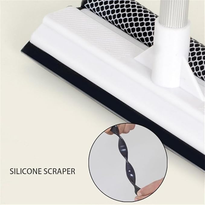 Retractable Glass Window Cleaning Tool Double-Sided Window Cleaner Bathroom Cleaning Scraper car Window Cleaning BrushYellow4785cm