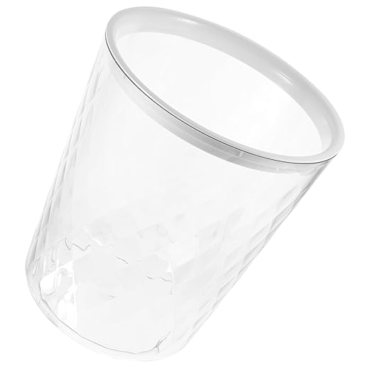 Transparent Trash Wastebasket for Bathroom Bedroom Office Capacity Easy Disposal Stylish Design Garbage Container for Home Use